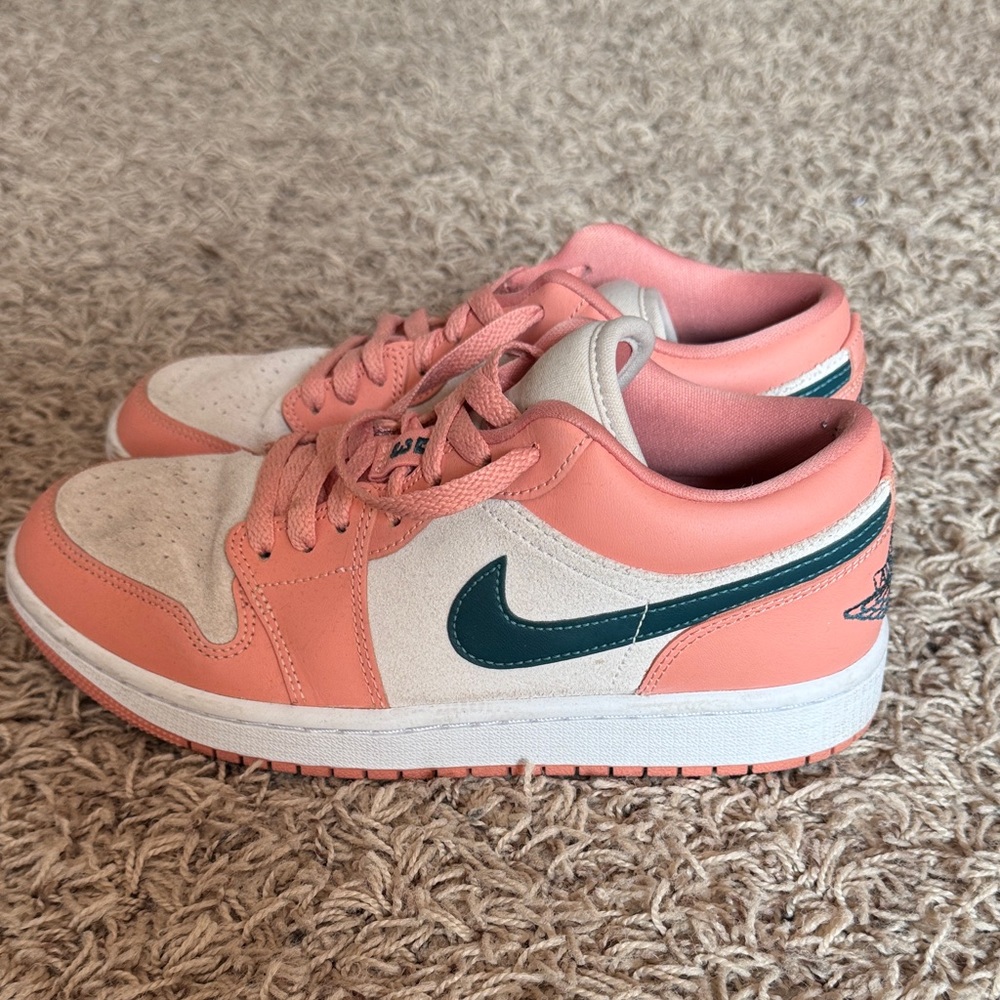 Jordan Coral and Cream Sneakers